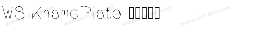WS KnamePlate字体转换
